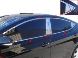 Quality Automotive WP11340 Window Accent Package for 11-13 Hyundai Elantra
