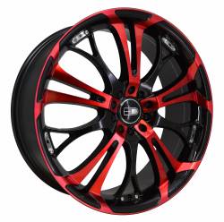 HD Wheels - HD Wheels Spinout 17x7 5x4.5 5x100 40mm Gloss Red/Black SO17703740BK-R - Image 1