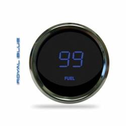 Intellitronix - Intellitronix MS9016B LED Digital Fuel Gauge 2-1/16" 0 To 99 % Chrome Blue - Image 1