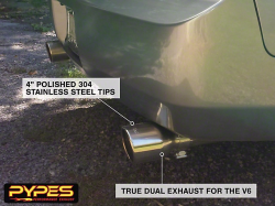 Pypes Performance Exhaust - Pypes SFM69 M-80 Mid Muffler Cat Back Exhaust System for 05-10 Ford Mustang V6 - Image 2