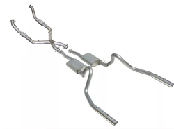 Pypes Performance Exhaust - Pypes SFM56 Rear SS Back Exhaust w/3" Tips & Cats for 98-04 Ford Mustang V6 - Image 1