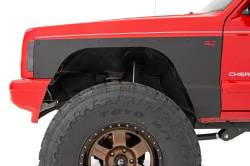 Rough Country Suspension Systems - Rough Country 10577_A Front Fender Panel Armor Black for 97-01 Jeep Cherokee XJ - Image 2