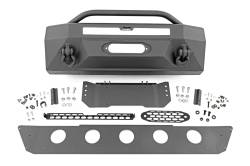 Rough Country 10743A Hybrid Front Winch Bumper Black for 14-24 Toyota 4Runner