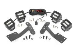 Rough Country 70836 A-Pillar 2" LED Ditch Light Kit-Flood for 14-21 Tundra