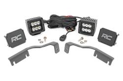 Rough Country 71064 A-Pillar 2" LED Ditch Light Kit Spot for 22-26 Frontier