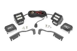 Rough Country 71065 A-Pillar 2" LED Ditch Light Kit Flood for 22-26 Frontier