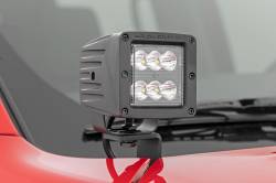 Rough Country Suspension Systems - Rough Country 71067 A-Pillar 2" LED Ditch Light Kit Amber DRL for 22-26 Frontier - Image 2