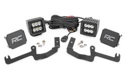 Rough Country 70841 A-Pillar 2" LED Ditch Light Kit-Spot 19-26 Silverado 1500