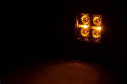 Rough Country Suspension Systems - Rough Country 70803BLKDRLA Black Series 2" Flush Mount DRL LED Pods-Spot - Image 2
