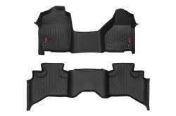 Rough Country Front/Rear Floor Liners Black for 12-18 RAM 1500 Quad M-31312