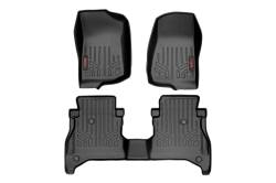 Rough Country M-61505 Front/Rear Floor Liners Black for 20-26 Gladiator JT 4WD