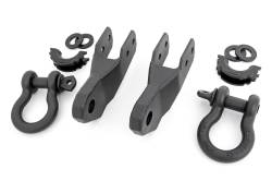 Rough Country Front Tow Hook/D-Ring Kit Black 15-22 Colorado RS167