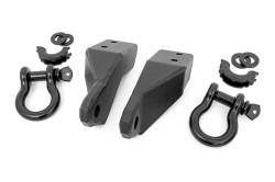 Rough Country Front Tow Hook/D-Ring Kit Black for 07-21 Toyota Tundra RS154