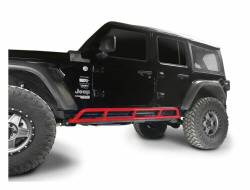 Steinjager - Steinjager Bare Knuckles Rock Sliders Red Baron for Wrangler JL 4DR J0049190 - Image 1