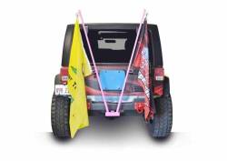 Steinjager - Steinjager Hitch Mount Dual Flag Holder Black for Gladiator JT J0050076 - Image 2