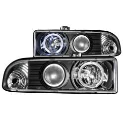 Anzo USA - Anzo USA 111015 Projector Headlight Set w/CCFL Halo Black for 98-04 S-10/Blazer - Image 1