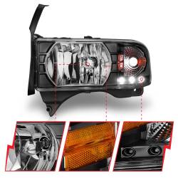Anzo USA - Anzo USA Crystal 1-Piece Headlight Set Black for RAM Trucks 111205 - Image 3
