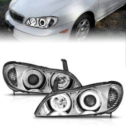 Anzo USA 121078 Projector Headlights w/LED Halo Chrome for I30/I35