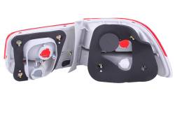 Anzo USA - Anzo USA 221147 Chrome Euro Red/Clear Lens Taillight Set for Honda Civic Coupe - Image 2