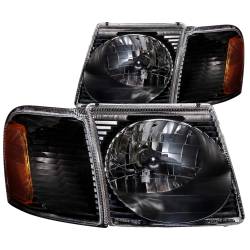 Anzo USA 111041 Crystal Headlight w/Corners Black for 01-05 Explorer Sport Trac