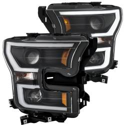 Anzo USA 111347 Plank Style Projector Headlight Set Black for 15-17 Ford F150