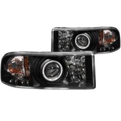 Anzo USA Projector Headlight Set w/CCFL Halo Black for RAM Trucks 111065