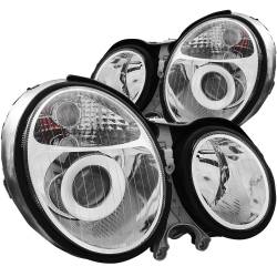 Anzo USA - Anzo 121086 Projector Headlight Set Chrome for 99-02 Mercedes E-Class - Image 1