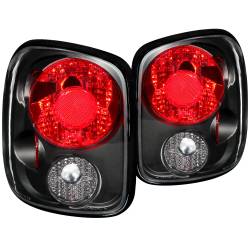 Anzo USA - Anzo USA 211028 Black Euro Taillights Clear Lens 99-04 Silverado/Sierra Stepside - Image 1