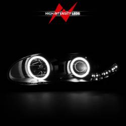 Anzo USA - Anzo USA 121160 Projector Headlight Set w/CCFL Halo Black for 98-02 Chevy Camaro - Image 6