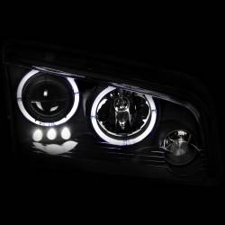 Anzo USA - Anzo USA Projector Headlight Set w/LED Halo Black for 06-10 Dodge Charger 121381 - Image 3