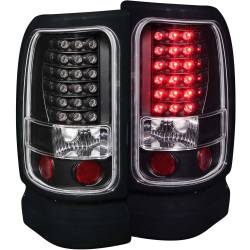 Anzo USA 311073 Black LED Clear Lens Taillight Set for 94-02 Dodge RAM Trucks