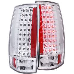 Anzo USA - Anzo USA 311141 Chrome LED Clear Lens Taillight Set Suburban/Tahoe/Yukon - Image 1
