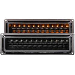 Anzo USA LED Clear Lens Turn Signal/Parking Lights Black GM C/K Trucks 511050