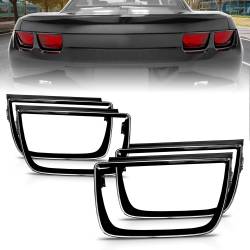 Anzo USA 351002 4Pc Taillight Bezel Kit Gloss Black for 10-13 Chevy Camaro