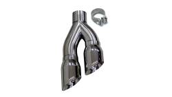 Corsa Performance - Corsa Performance 14031 Twin 4" Side Swept Polished Exhaust Tip Kit w/Clamps - Image 1