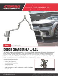 Corsa Performance - Corsa Perf 21072BLK 2.75" Xtreme Valved Cat-Back Exhaust System for Charger - Image 3