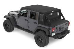 Bestop - Bestop 80103-17 Halftop Conversion Black Twill for 07-18 Jeep Wrangler JK 4DR - Image 4