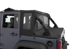 Bestop - Bestop 80103-17 Halftop Conversion Black Twill for 07-18 Jeep Wrangler JK 4DR - Image 10