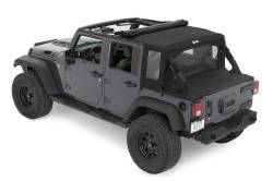Bestop 53901-35 Diamond Halftop Soft Top Black for 07-18 Jeep Wrangler JK 4DR