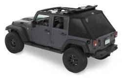 Bestop - Bestop 54423-17 Trektop Glide Soft Top w/Jeep Logo Black for 07-18 Wrangler JK - Image 2