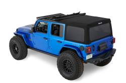 Bestop 54726-17 Supertop Squareback Black Twill for 18-26 Jeep Wrangler JL 4DR