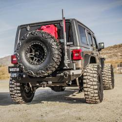 Westin - Westin 59-82035 WJ2 Rear Bumper w/Tire Carrier for 18-26 Wrangler JL No Sensors - Image 2