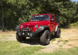 Rugged Ridge - Rugged Ridge 11548.01 Spartan Bumper Front High Clearance Ends Overrider 07-18 J - Image 4