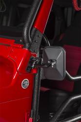 Rugged Ridge - Rugged Ridge 11025.20 Black Rectangular Stubby Trail Mirror 97-18 Jeep Wrangler - Image 2