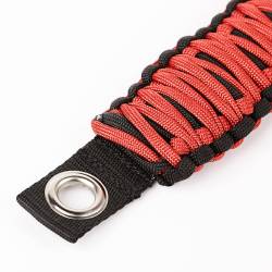 Rugged Ridge - Rugged Ridge 13305.80 Paracord A-Pillar/Seat Mounted Red Grab Handles - Image 2