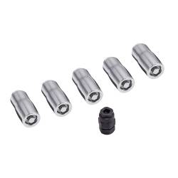 Rugged Ridge - Rugged Ridge 16715.31 Wheel Lock Nut Set 5 Nuts w/Key Chrome M14x1.5 - Image 1