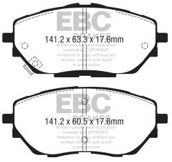 EBC Brakes - EBC Brakes DP42368R Yellowstuff Street & Track Brake Pads for 18-20 C-HR - Image 1