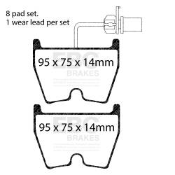 EBC Brakes - EBC Brakes DP51513/3NDX Bluestuff NDX Full Race Brake Pads - Image 3