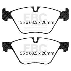 EBC Brakes - EBC Brakes DP51600NDX Bluestuff NDX Full Race Brake Pads for 08-13 BMW 128i - Image 3