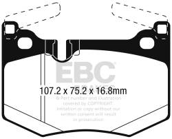 EBC Brakes - EBC Brakes DP32261C Redstuff Ceramic Low Dust Brake Pads for 15-20 GS F RC F - Image 1